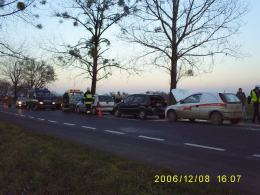 Wypadek 4 samochodów